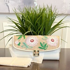 Kate Spade Phoebe Straw Turnlock Wallet-on-chain